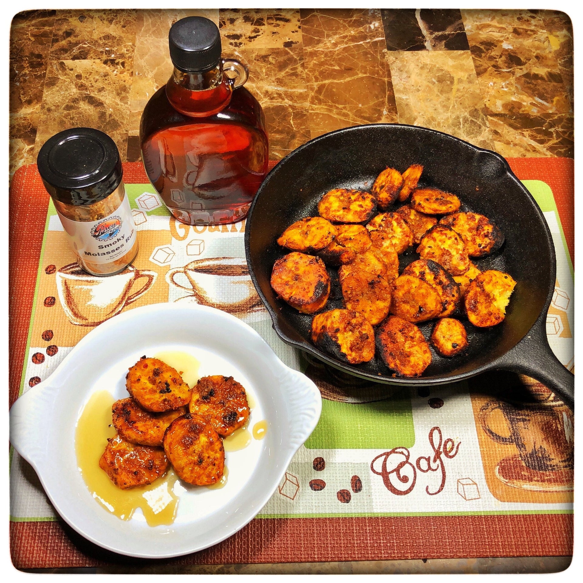 Smoky Molasses Grilled Plantains