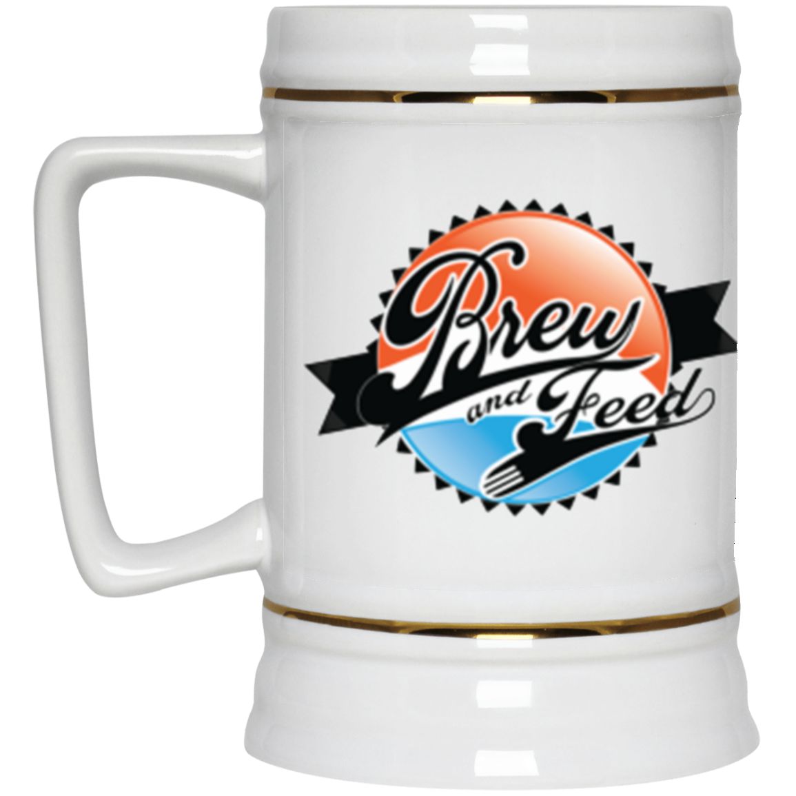 22oz Brew and Feed Beer Stein