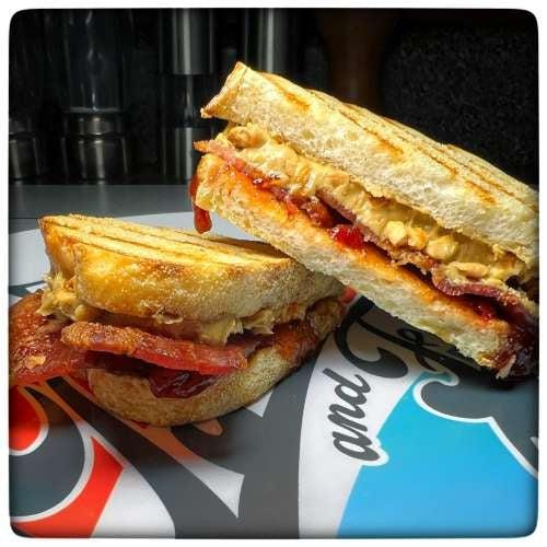 Toasted Peanut Butter & Jelly and Bacon