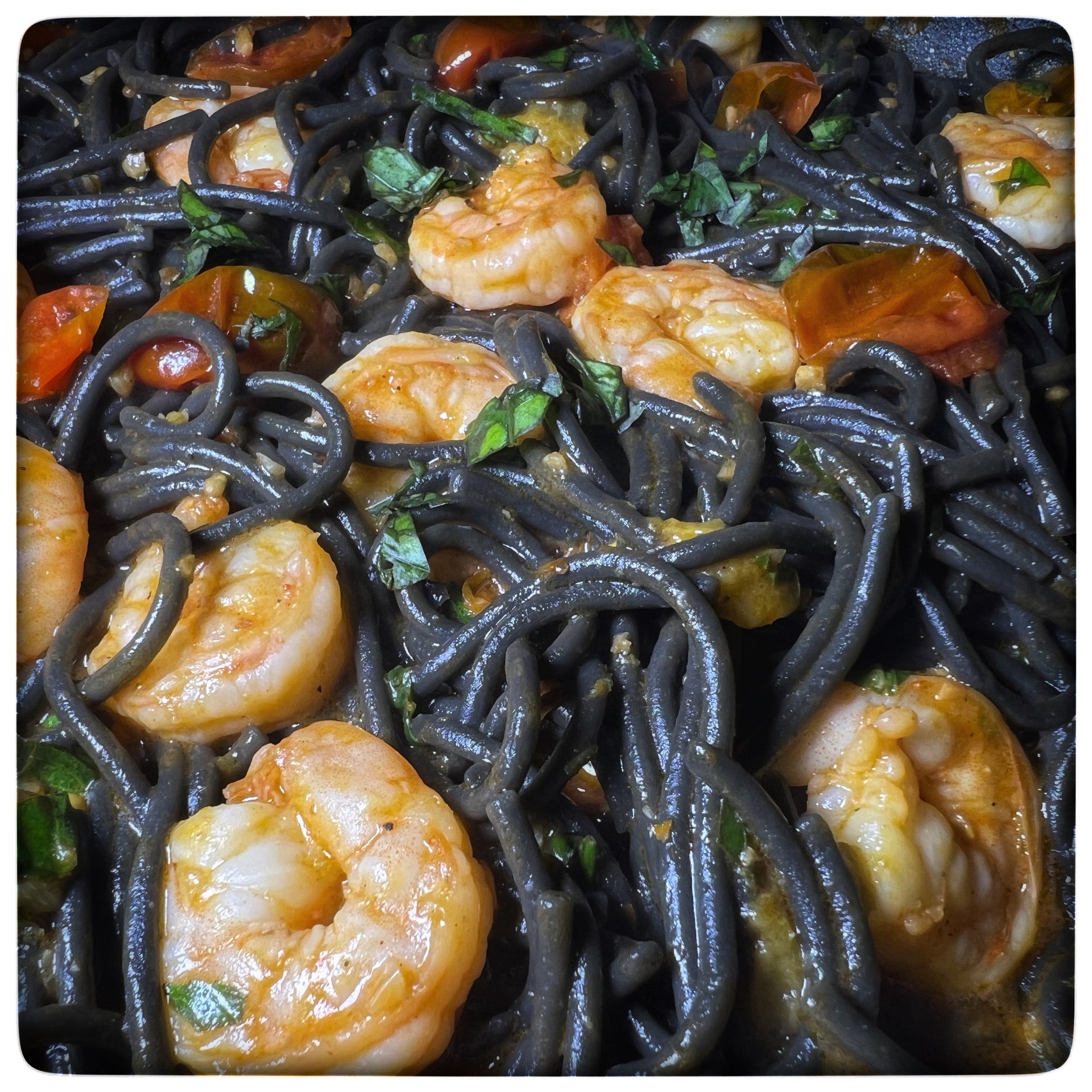 Black Spaghetti Pasta & Shrimp