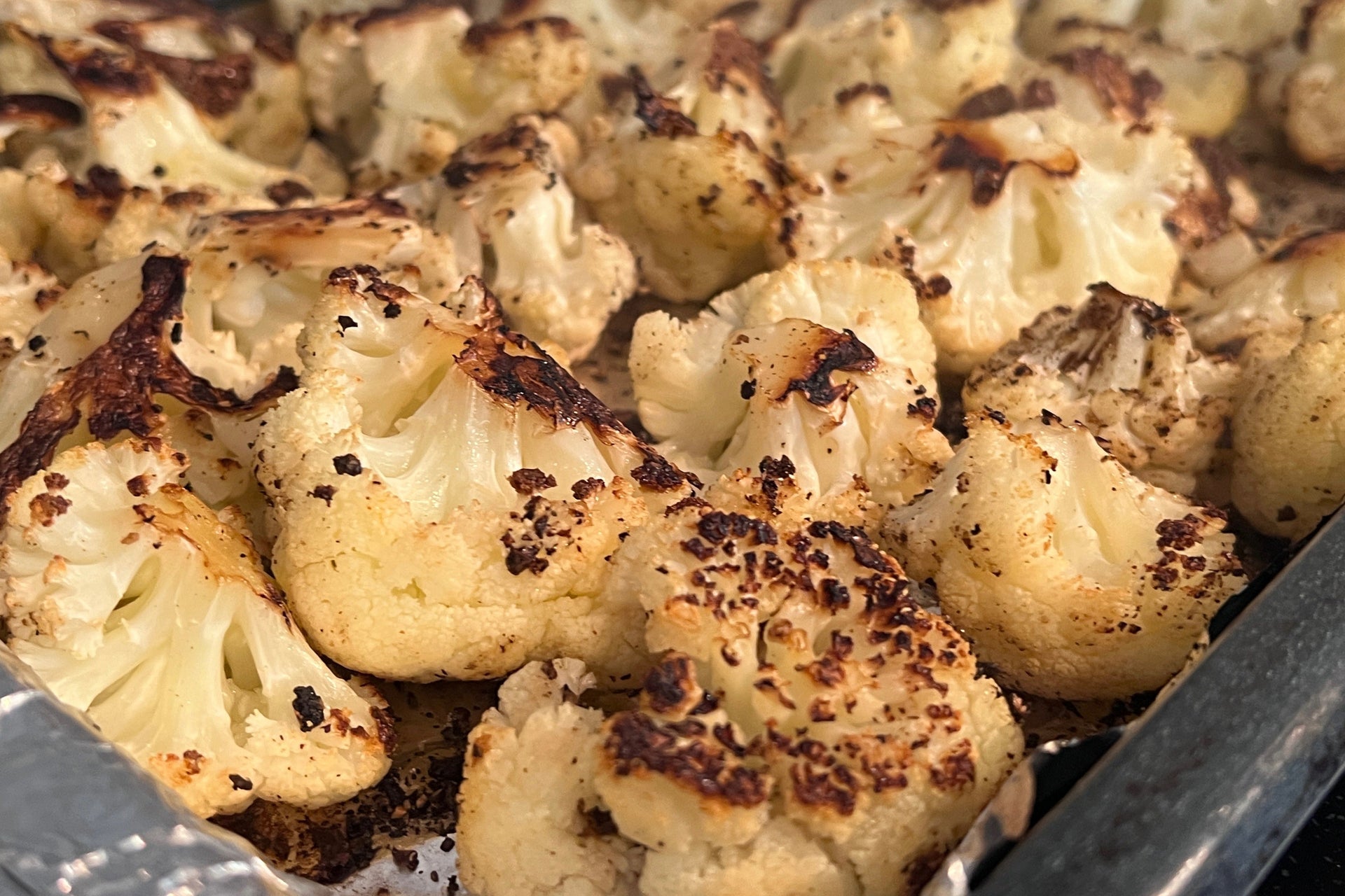 Roasted Cauliflower with Garlic and Parmesan