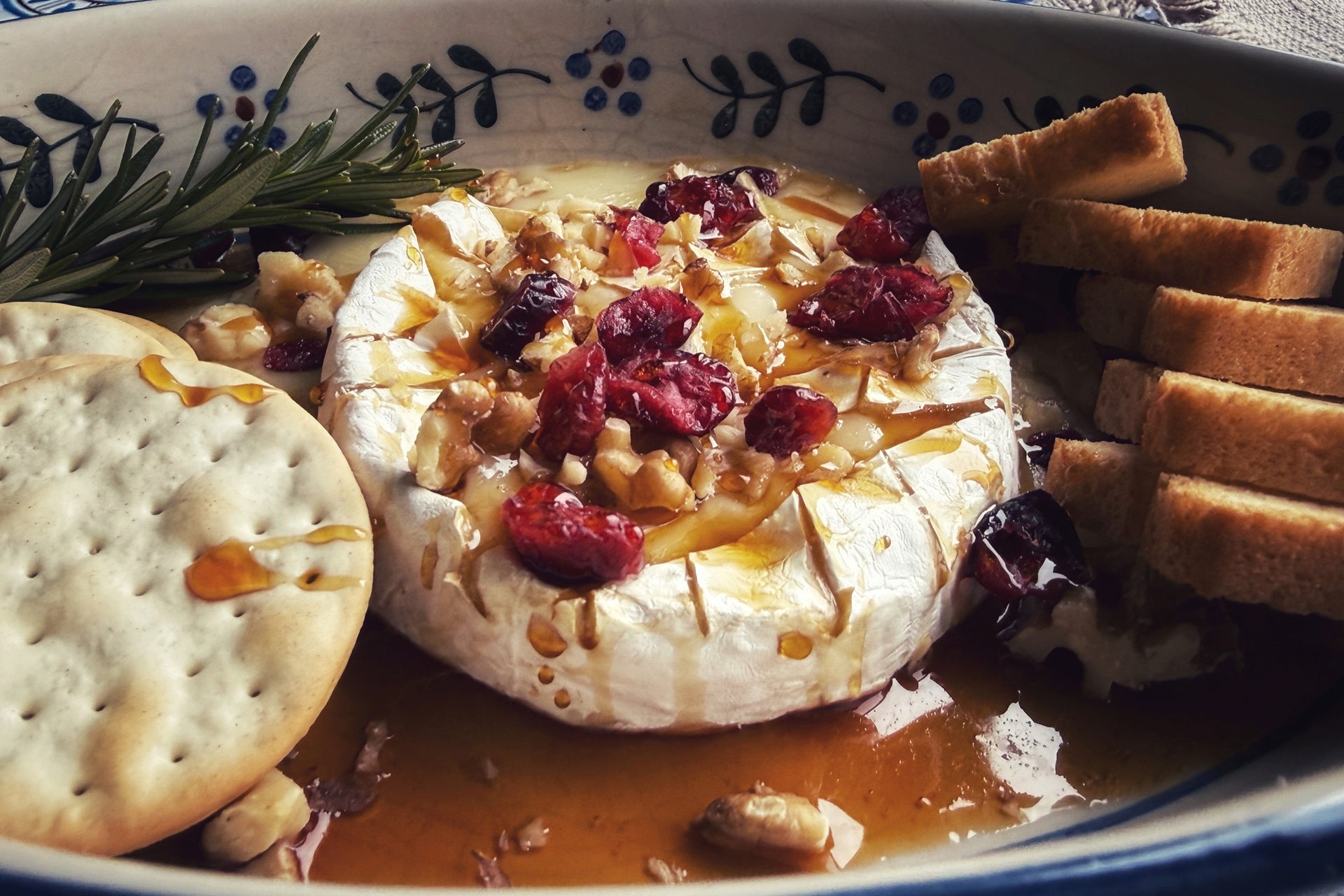 Roasted Brie with Hot Honey & Nuts