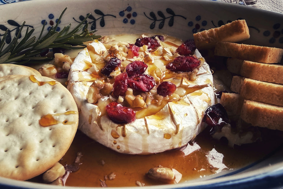 Roasted Brie with Hot Honey & Nuts