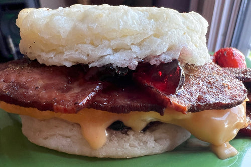 Turkey Bacon, Egg and Cheese Breakfast Biscuit