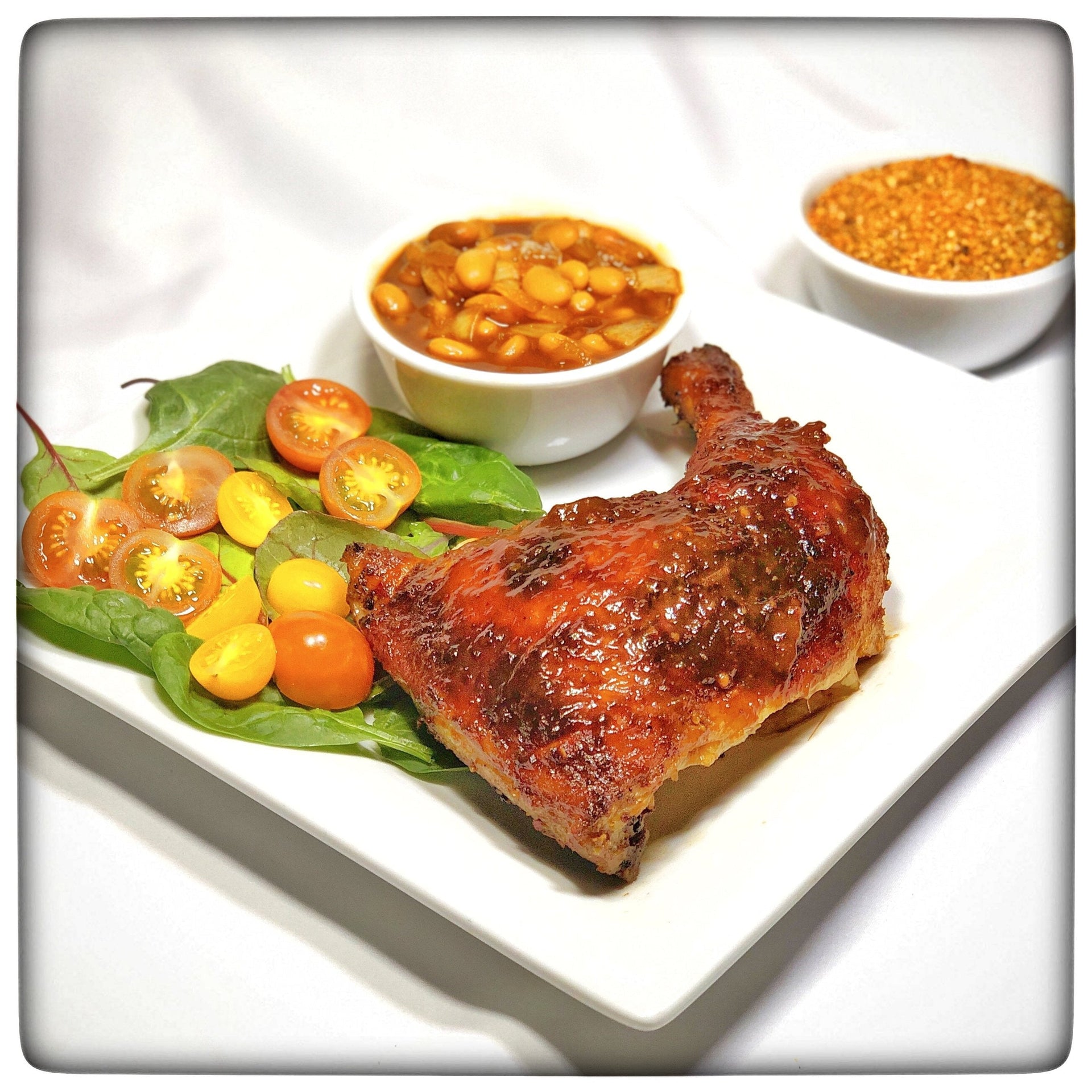 Smoky Molasses BBQ Chicken & Baked Beans