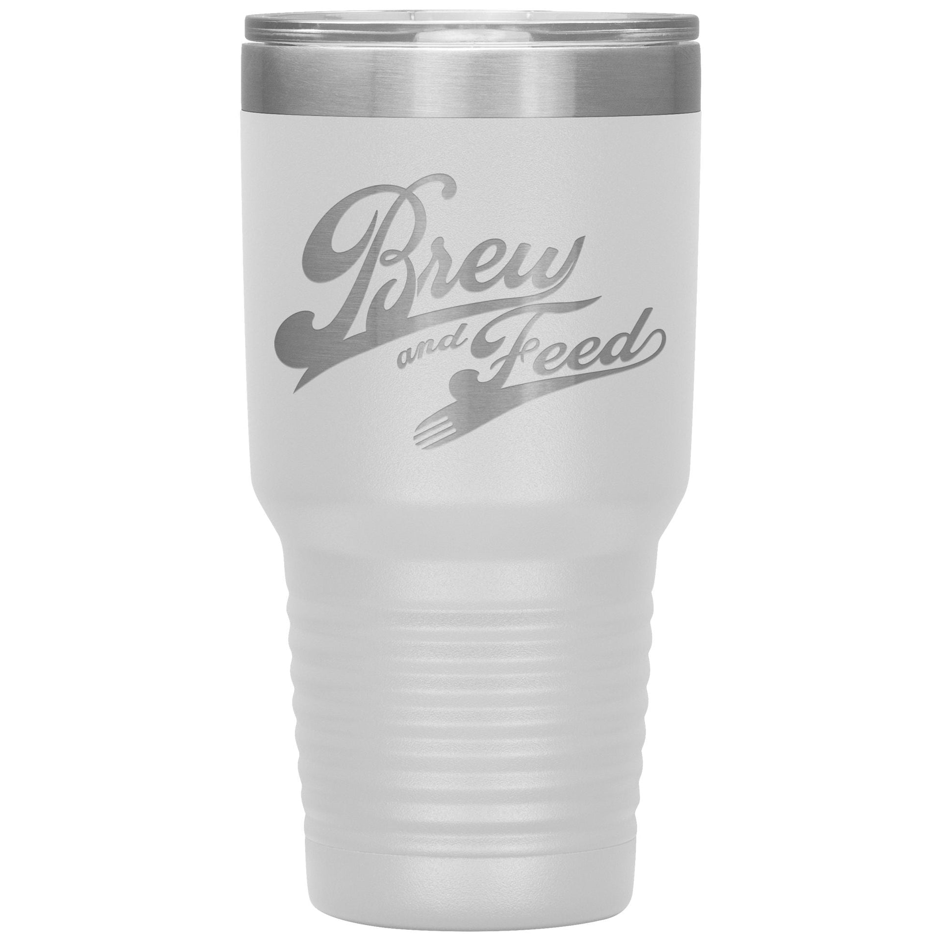 Brew and Feed 30 Ounce Vacuum Tumbler - White