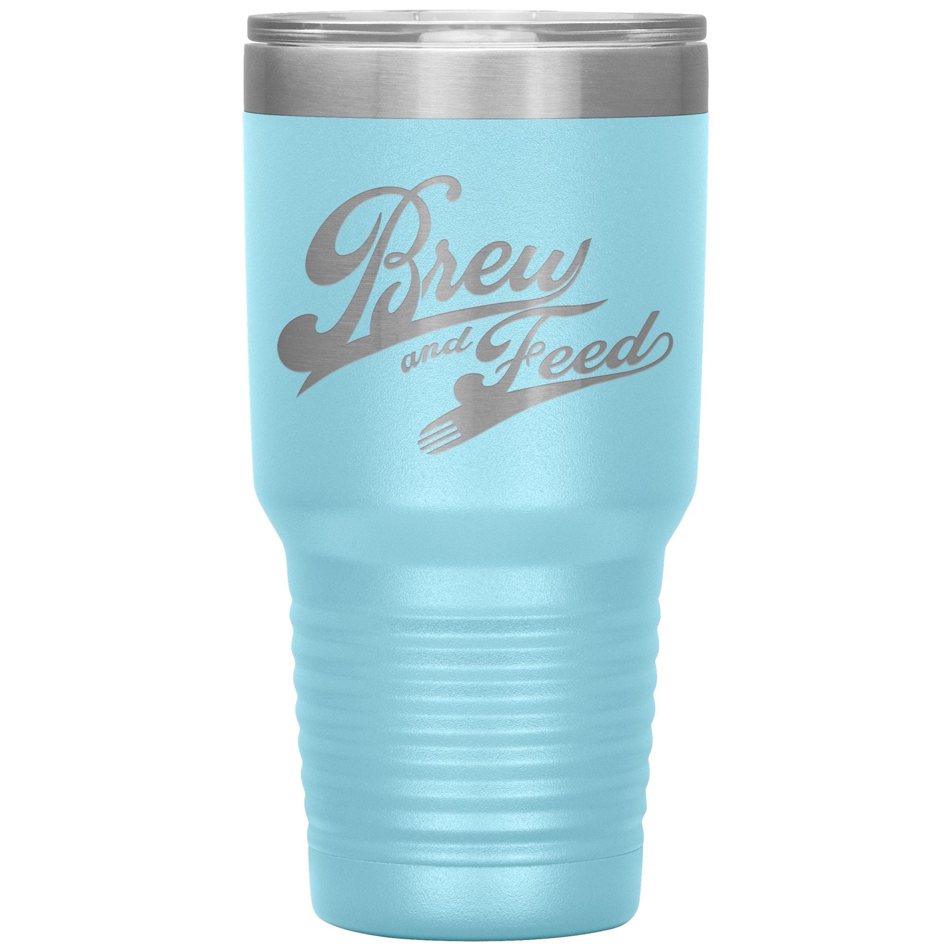 Brew and Feed 30 Ounce Vacuum Tumbler - Light Blue