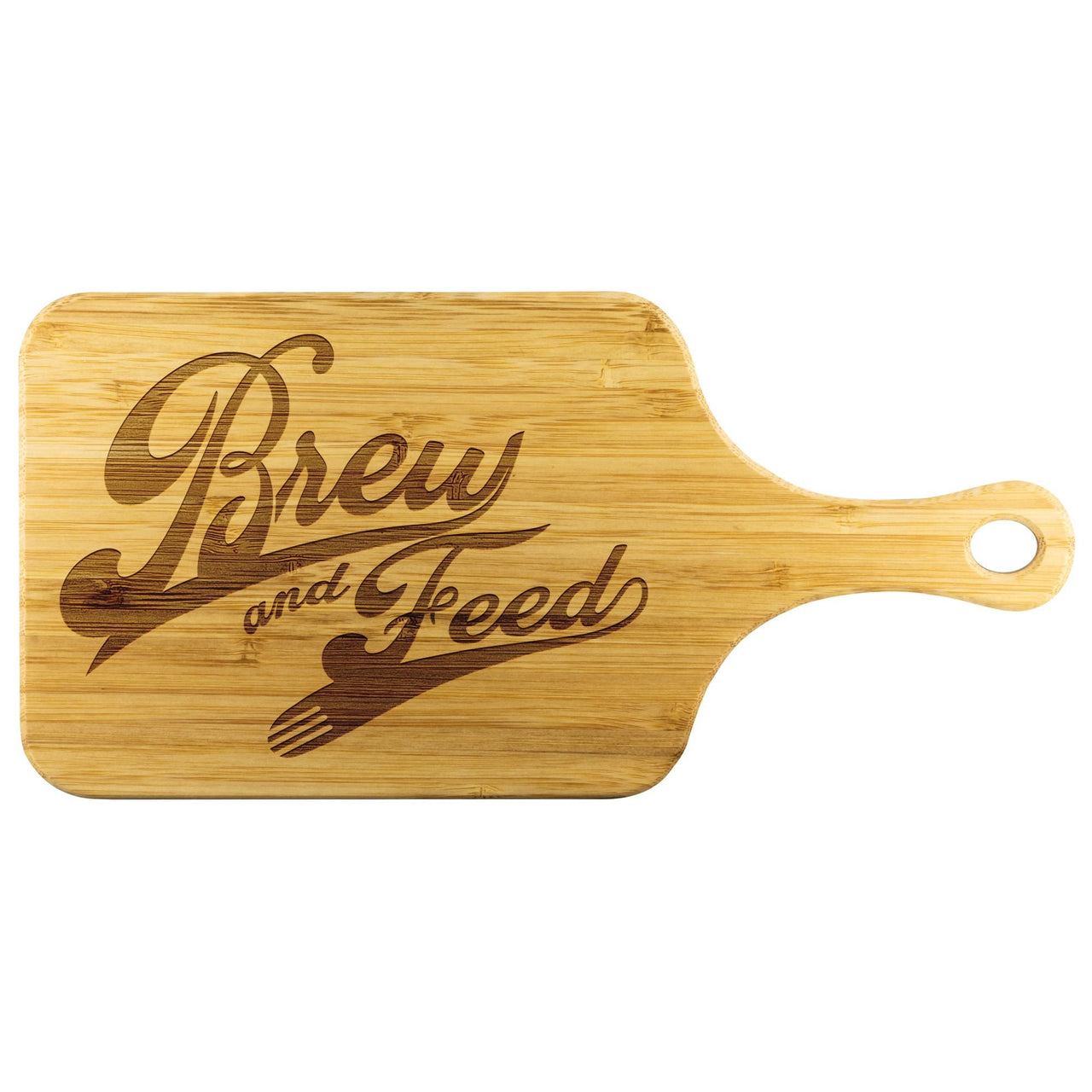 Brew and Feed Cutting and Charcuterie/Cheese Board With Handle - Small - 8"x5.75" - Large" - 11"x8.5"