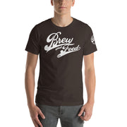 Brew and Feed Script Short-Sleeve Unisex T-Shirt - Brown / S - Brown / M - Brown / L - Brown / XL - Brown / 2XL
