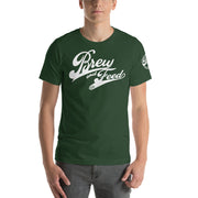 Brew and Feed Script Short-Sleeve Unisex T-Shirt - Forest / S - Forest / M - Forest / L - Forest / XL - Forest / 2XL - Forest / 3XL - Forest / 4XL